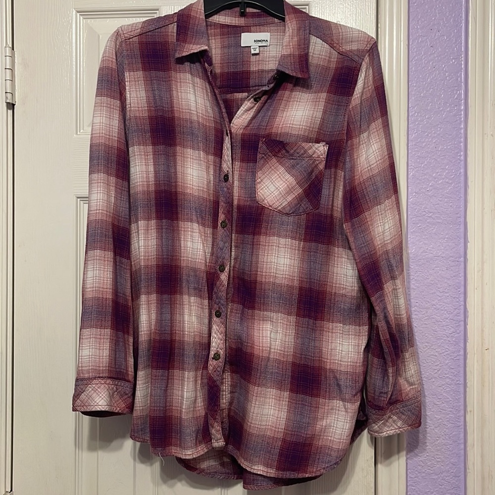 Women’s Sonoma Plaid shirt size Medium